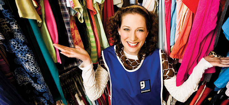 By shopping Goodwill you are reusing goods, saving green and helping the planet.