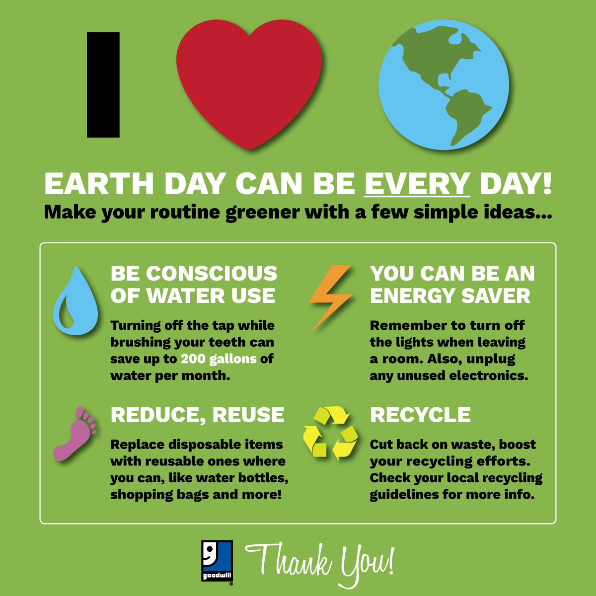 Celebrate Earth Day! Easy Ways to Reduce, Reuse and Recycle